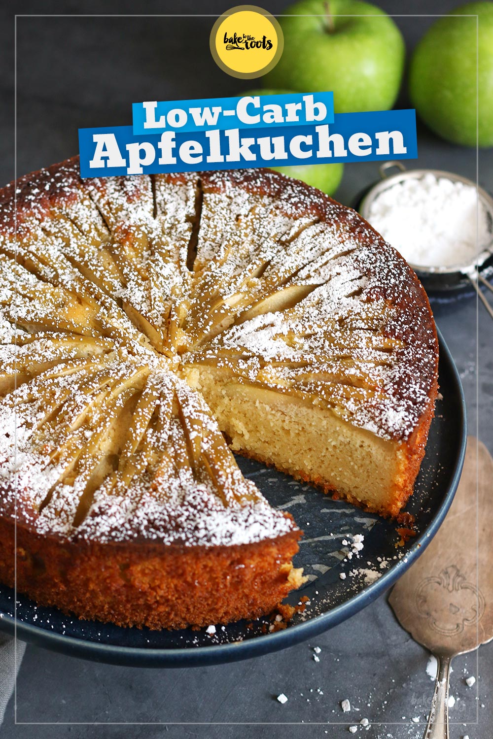 Low-Carb Apfelkuchen (zuckerfrei) | Bake to the roots