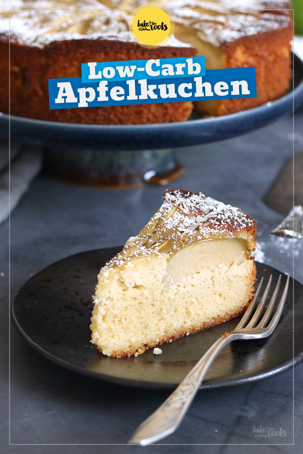 Low-Carb Apfelkuchen (zuckerfrei) | Bake to the roots