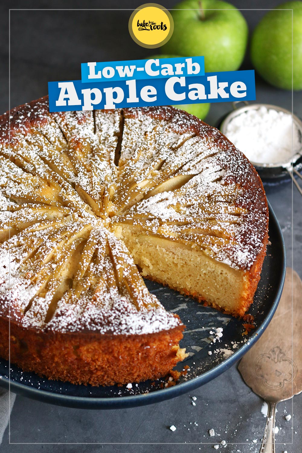 Low-Carb Apple Cake (sugar-free) | Bake to the roots
