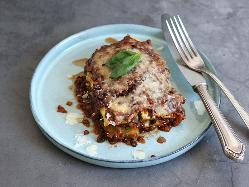 Vegan Veggie Lasagna (low-carb) | Bake to the roots