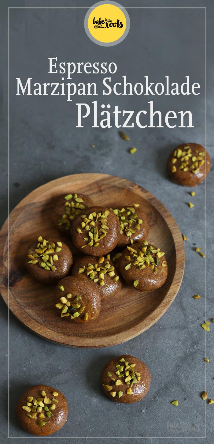 Espresso Marzipan Schokolade Plätzchen | Bake to the roots