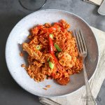 One Pot Chicken Chorizo Jambalaya | Bake to the roots