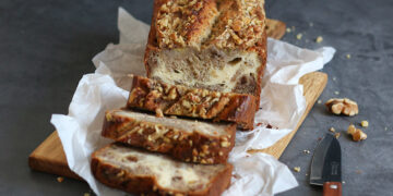 Cream Cheese Swirl Banana Bread | Bake to the roots