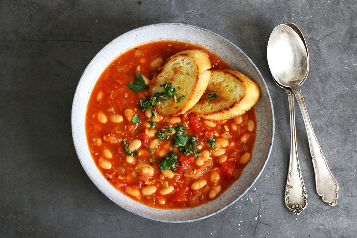 Vegan White Bean Stew | Bake to the roots