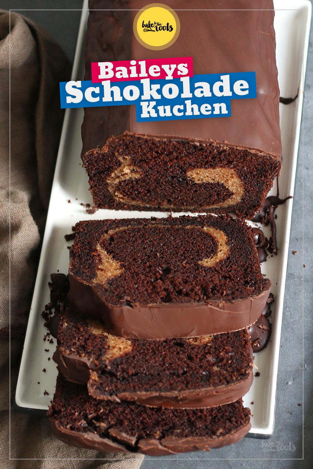Schokoladenkuchen mit Baileys Swirl | Bake to the roots