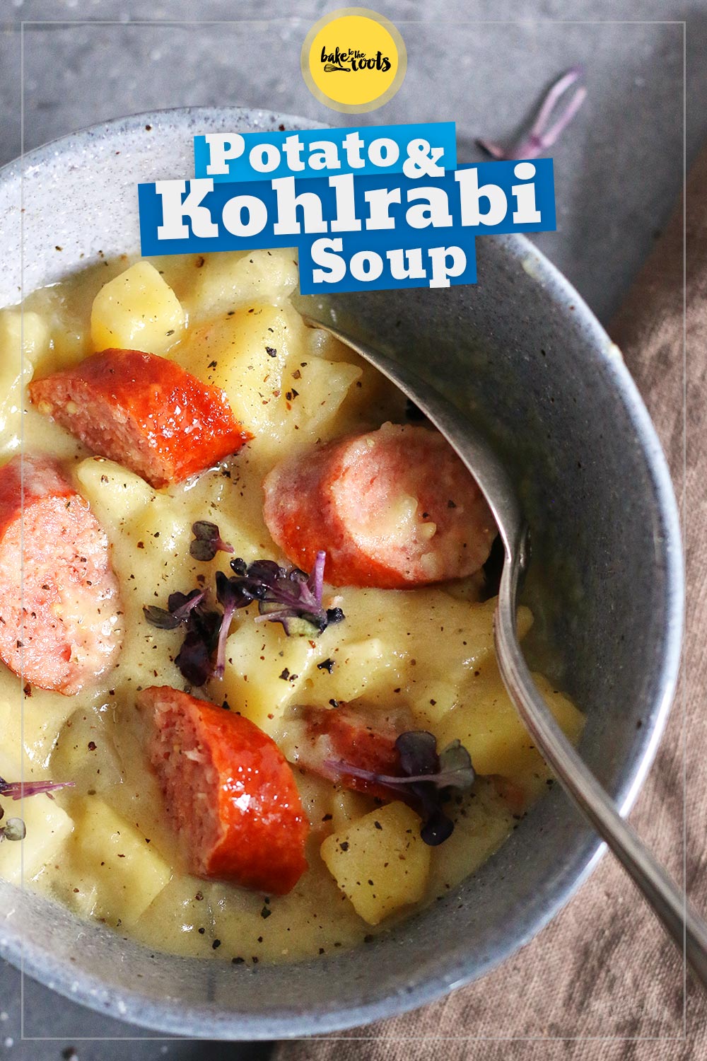 Potato & Kohlrabi Soup | Bake to the roots