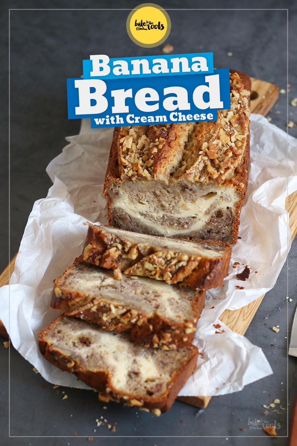 Cream Cheese Swirl Banana Bread | Bake to the roots
