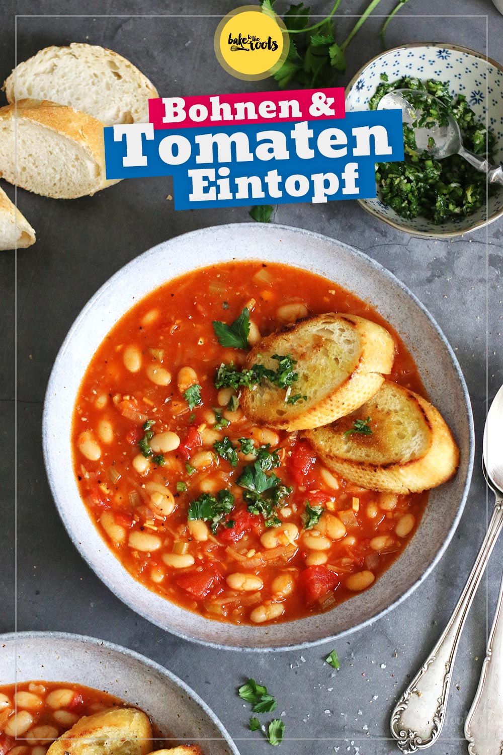 Eintopf mit weißen Bohnen & Tomaten (vegan) | Bake to the roots
