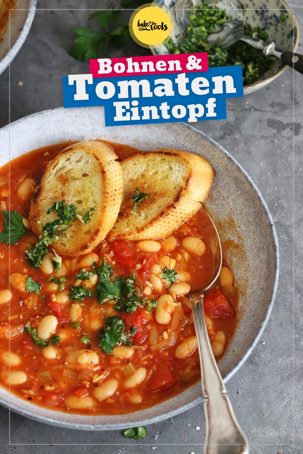 Eintopf mit weißen Bohnen & Tomaten (vegan) | Bake to the roots