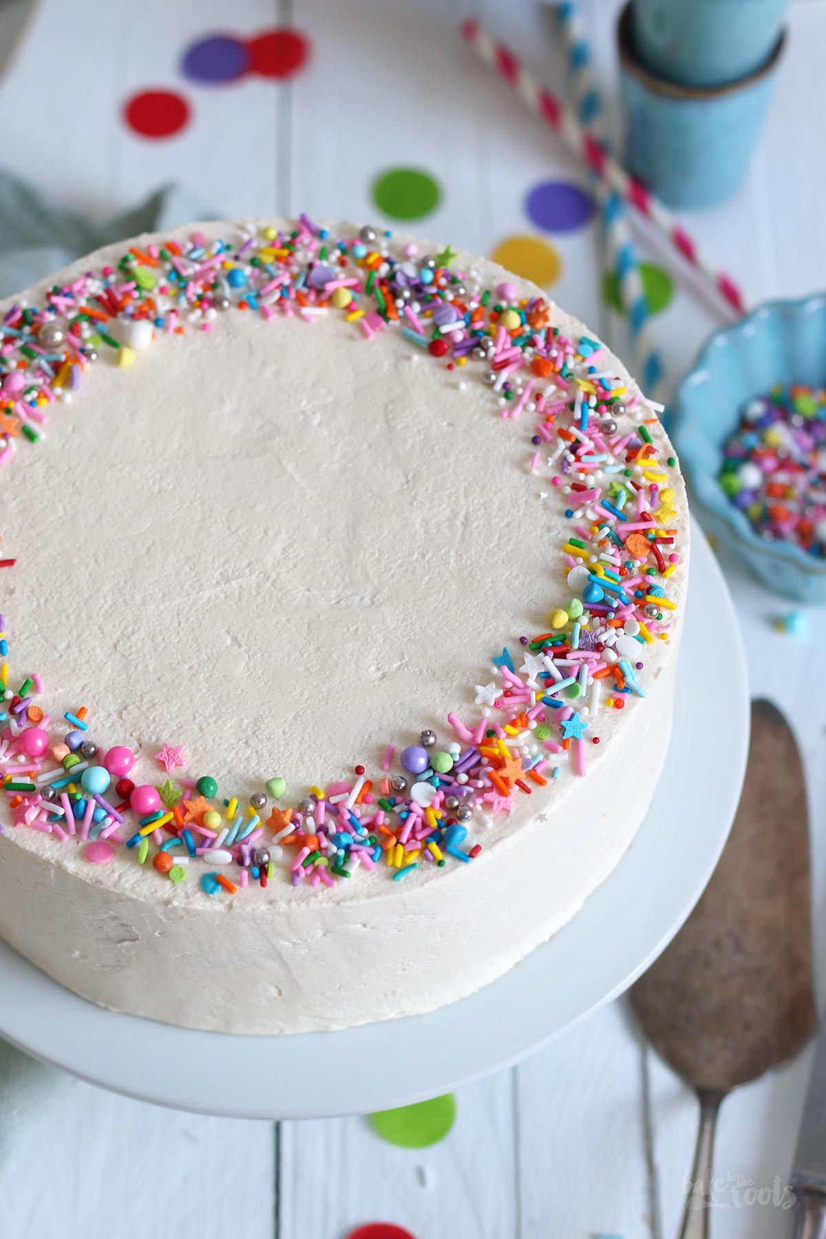 Easy Vegan Funfetti Cake Bake to the roots Bake to the roots