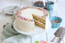 Easy Vegan Funfetti Cake | Bake to the roots