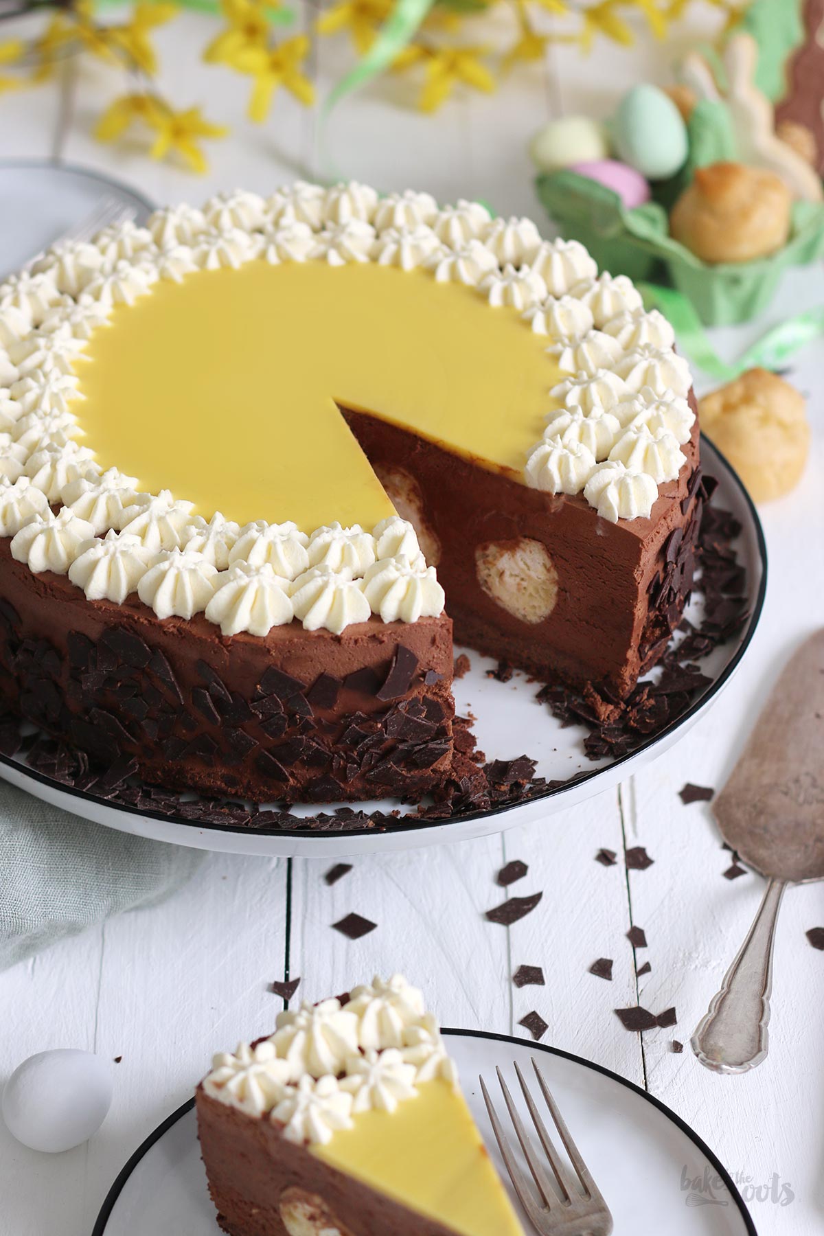 Mousse au Chocolat Windbeutel Torte | Bake to the roots