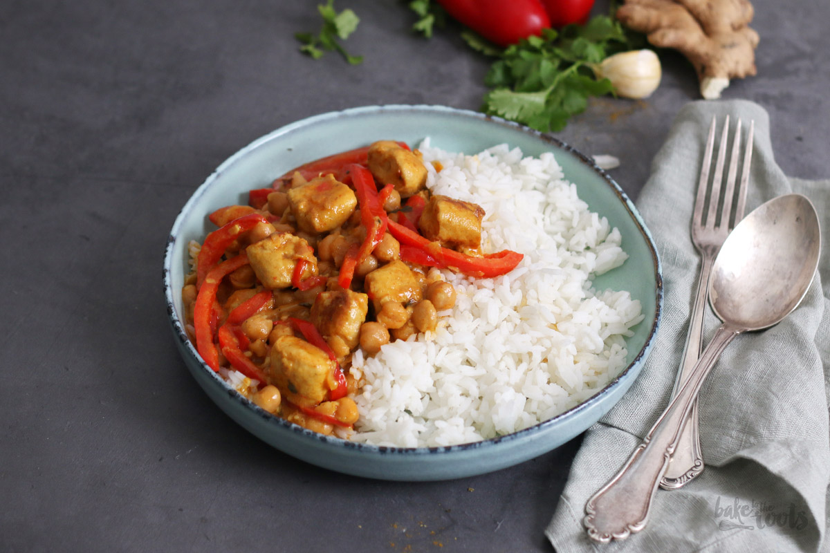 Coconut Chickpea and Chicken Curry | Bake to the roots