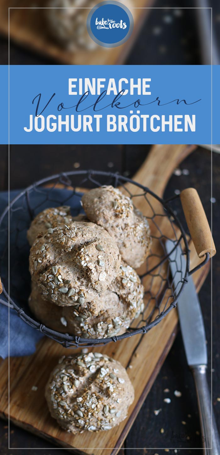 Einfache Vollkorn Joghurt Brötchen | Bake to the roots