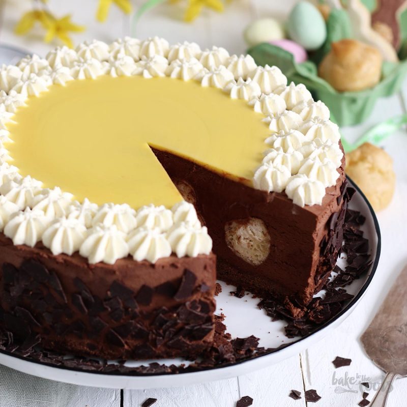 Mousse au Chocolat Windbeutel Torte | Bake to the roots