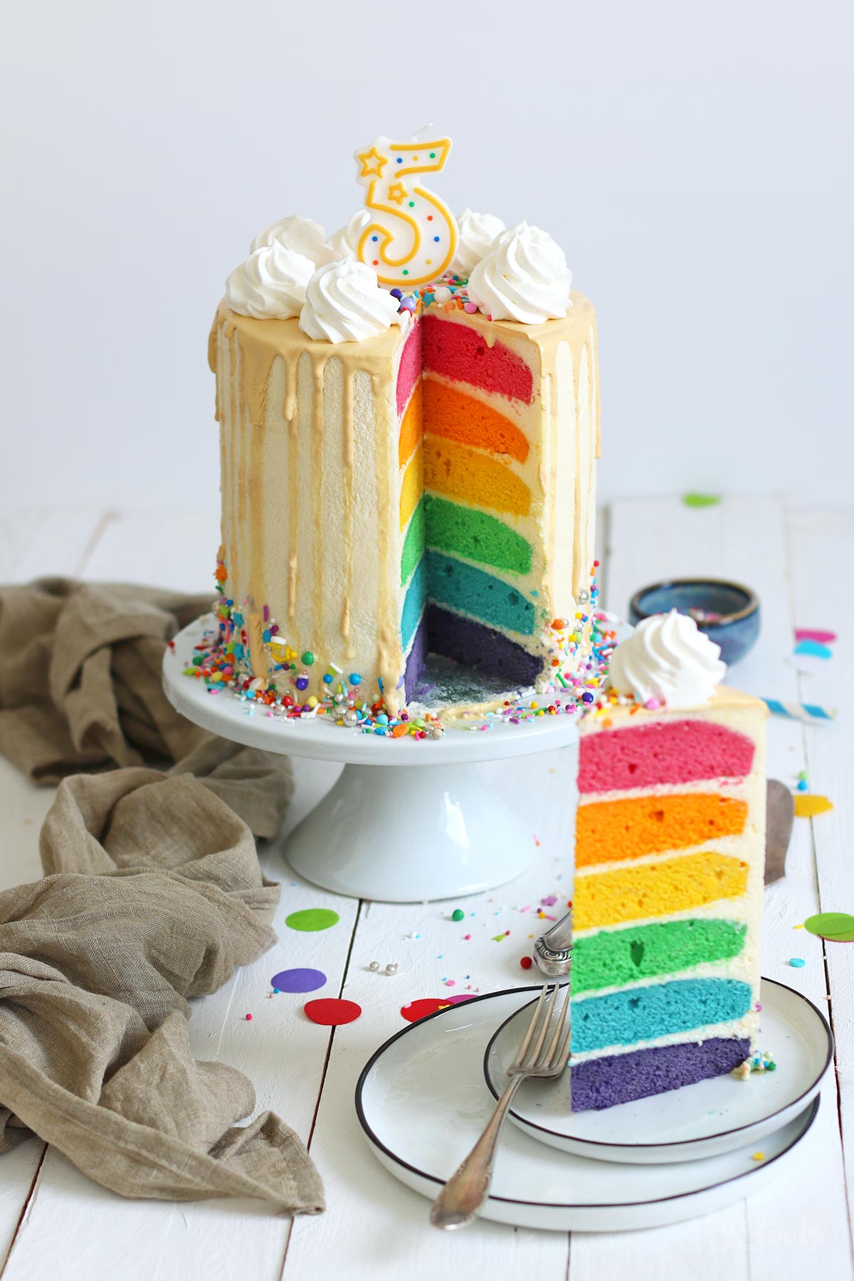 Rainbow Layer Cake | Bake to the roots
