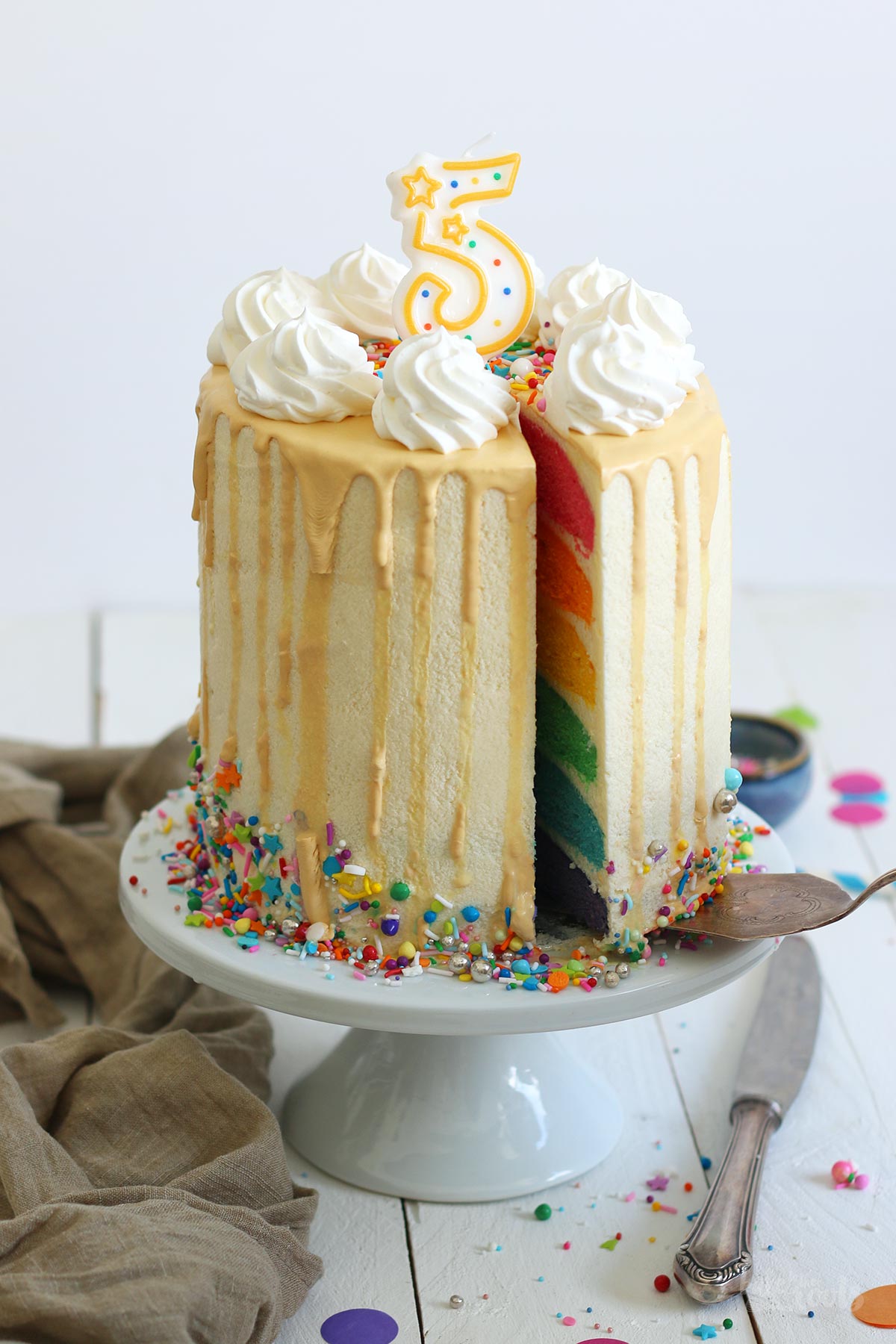Rainbow Layer Cake | Bake to the roots
