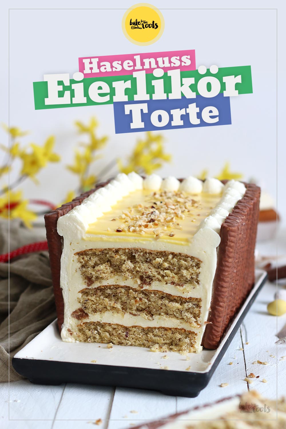 Haselnuss Eierlikörtorte mit Amicelli | Bake to the roots