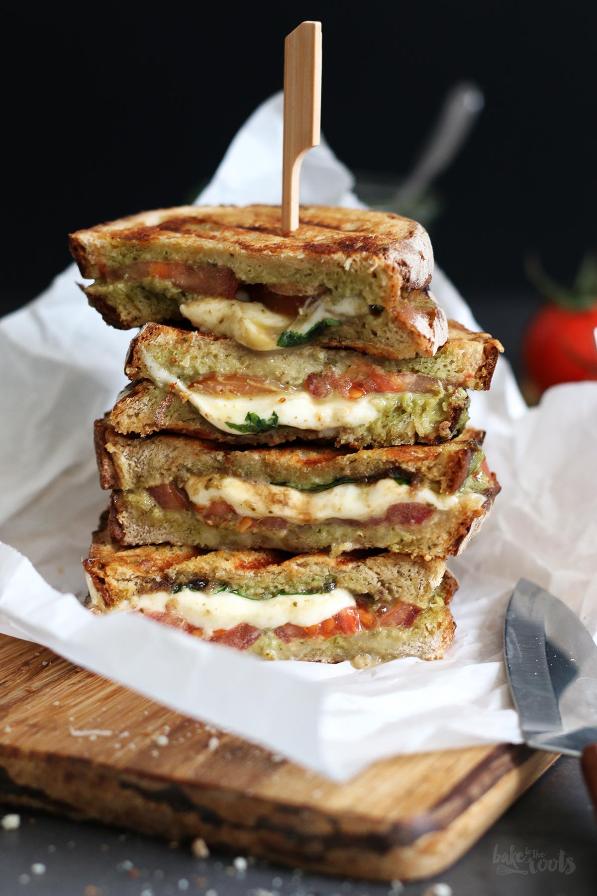 Caprese Panini Sandwich | Bake to the roots