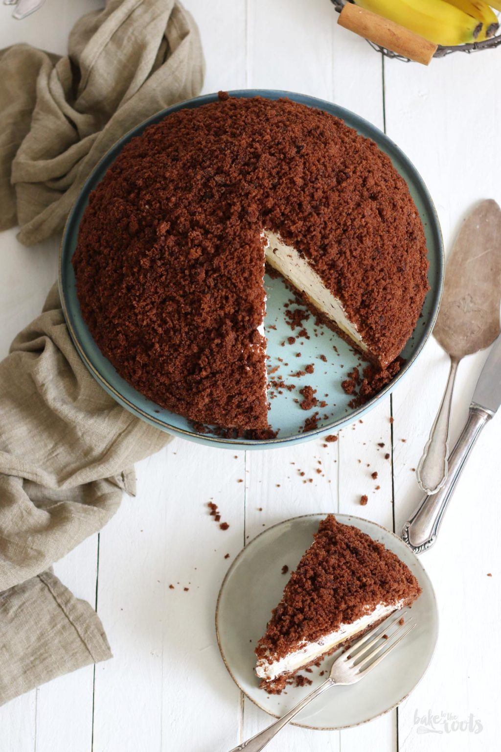 Maulwurfkuchen mit Bananen | Bake to the roots