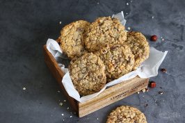 Oat Hazelnut Chocolate Chip Cookies | Bake to the roots