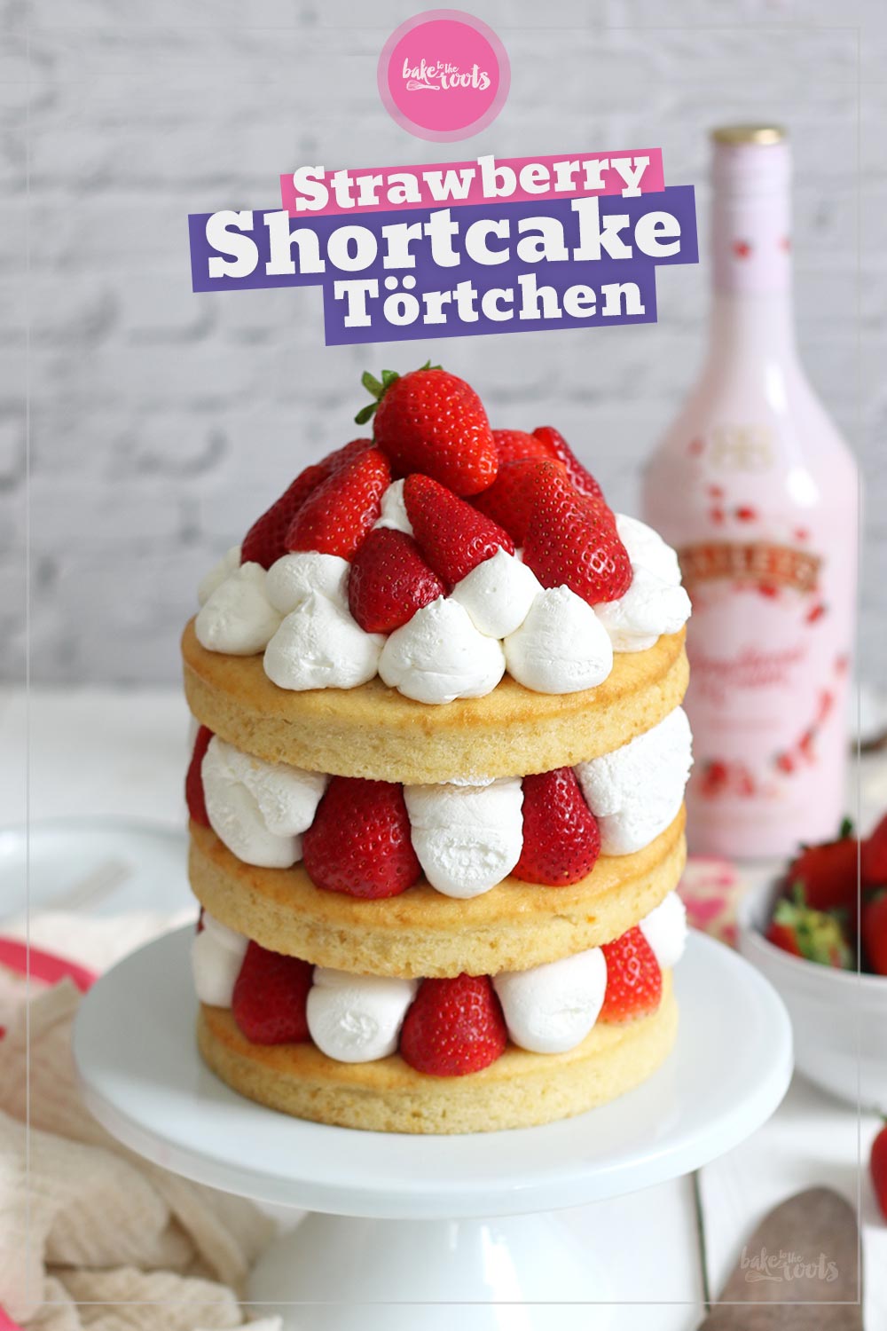 Japanisches Strawberry Shortcake Törtchen | Bake to the roots