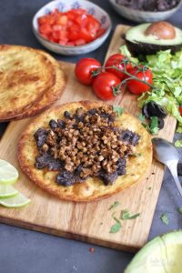 Vegan Tostadas with Refried Beans | Bake to the roots