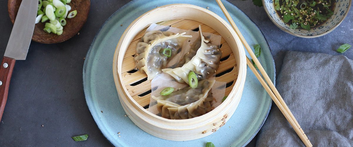 Vegan Steamed Dumplings with Mushrooms & Napa Cabbage | Bake to the roots