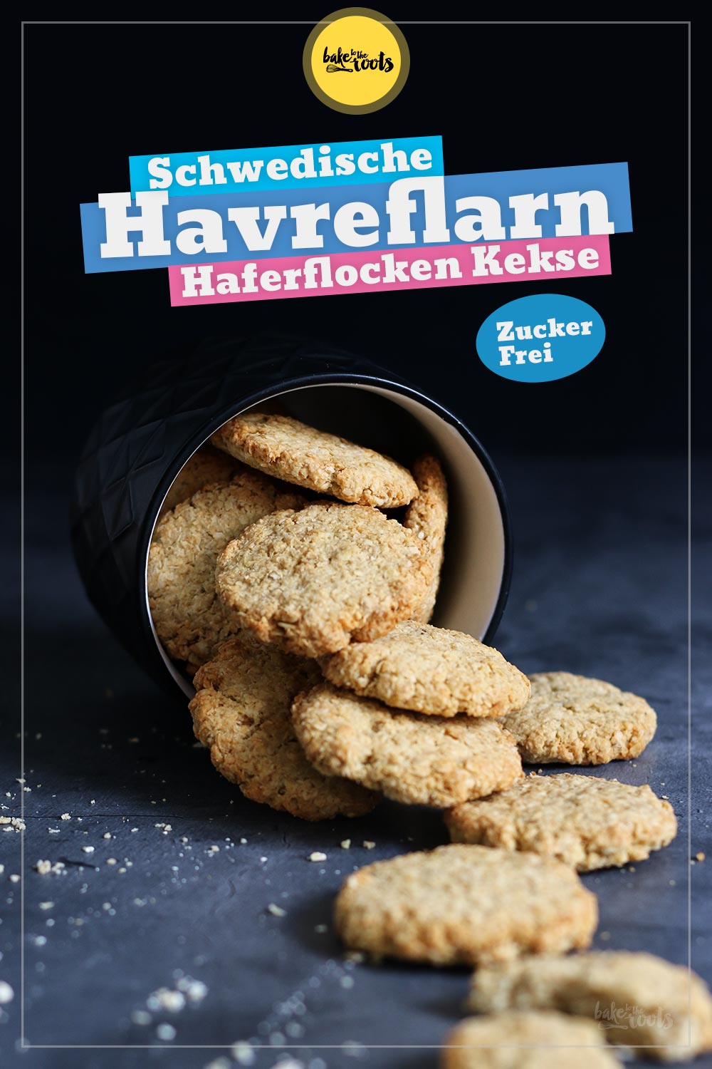 Schwedische Havreflarn (Haferkekse) Zuckerfrei | Bake to the roots