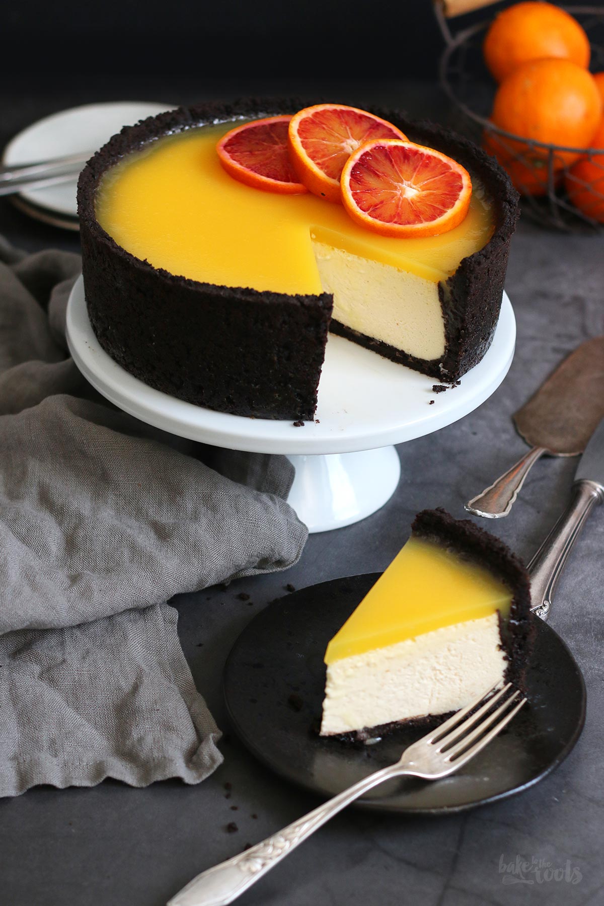 Orange Chocolate Cheesecake | Bake to the roots