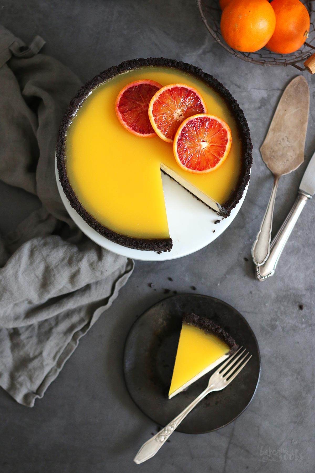 Orange Chocolate Cheesecake | Bake to the roots