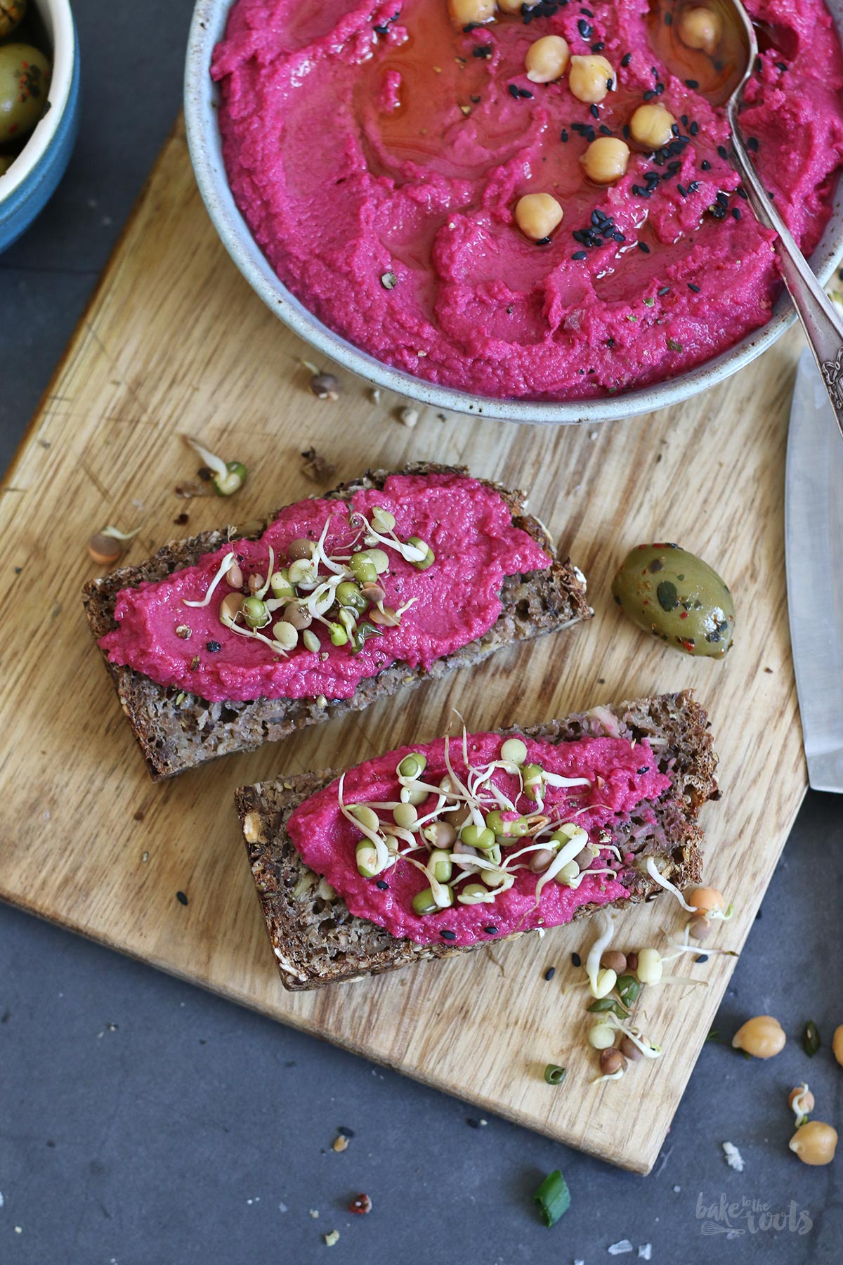 Einfacher Rote Bete Hummus | Bake to the roots