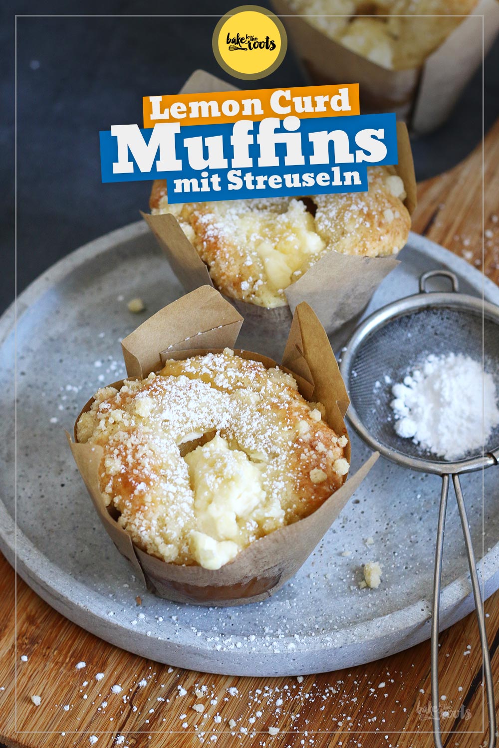 Cheesecake Streusel Muffins mit Lemon Curd | Bake to the roots