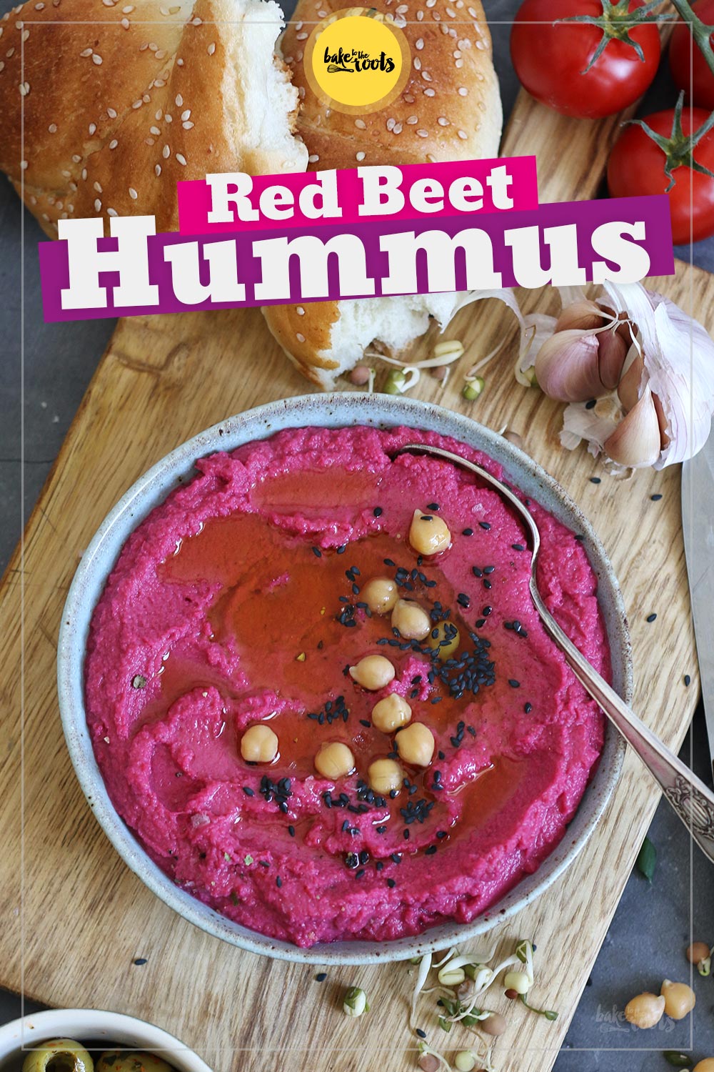 Easy Peasy Beet Hummus | Bake to the roots