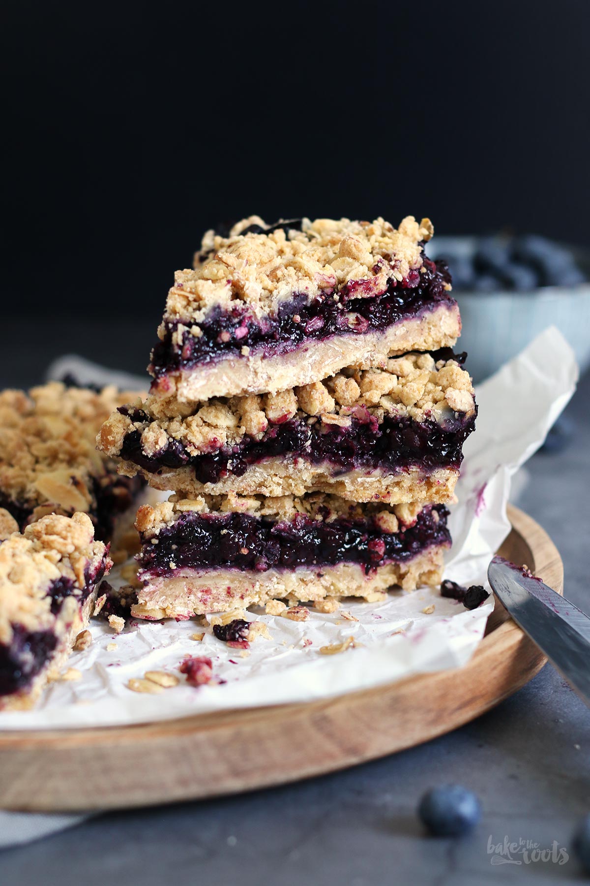 Blueberry Streusel Bars | Bake to the roots