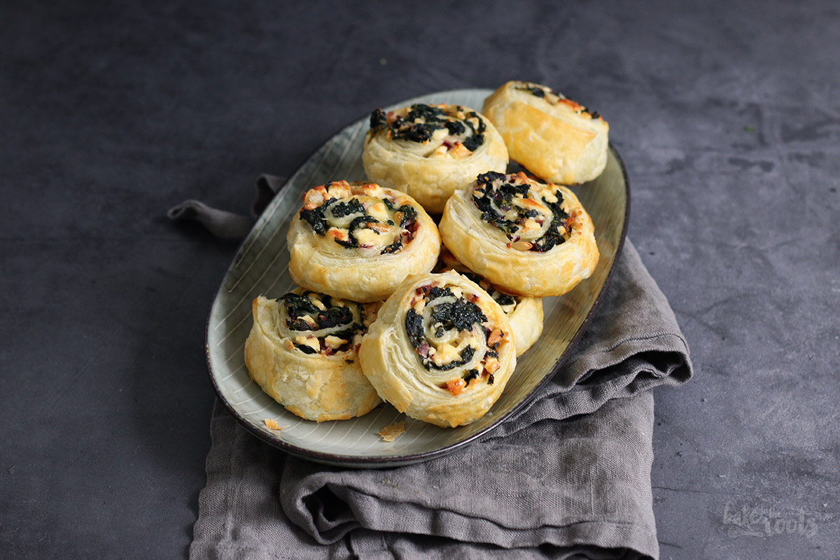 Spinat & Feta Schnecken | Bake to the roots