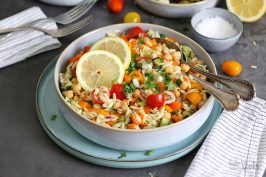 Orzo & Chickpea Summer Salad | Bake to the roots