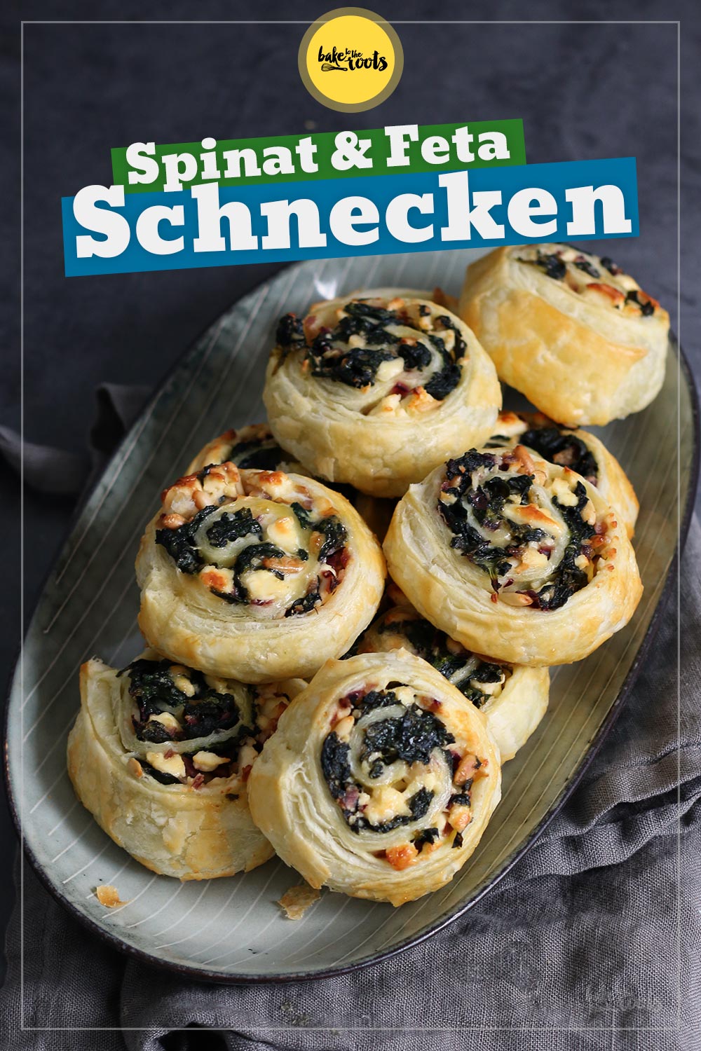 Spinat & Feta Schnecken | Bake to the roots