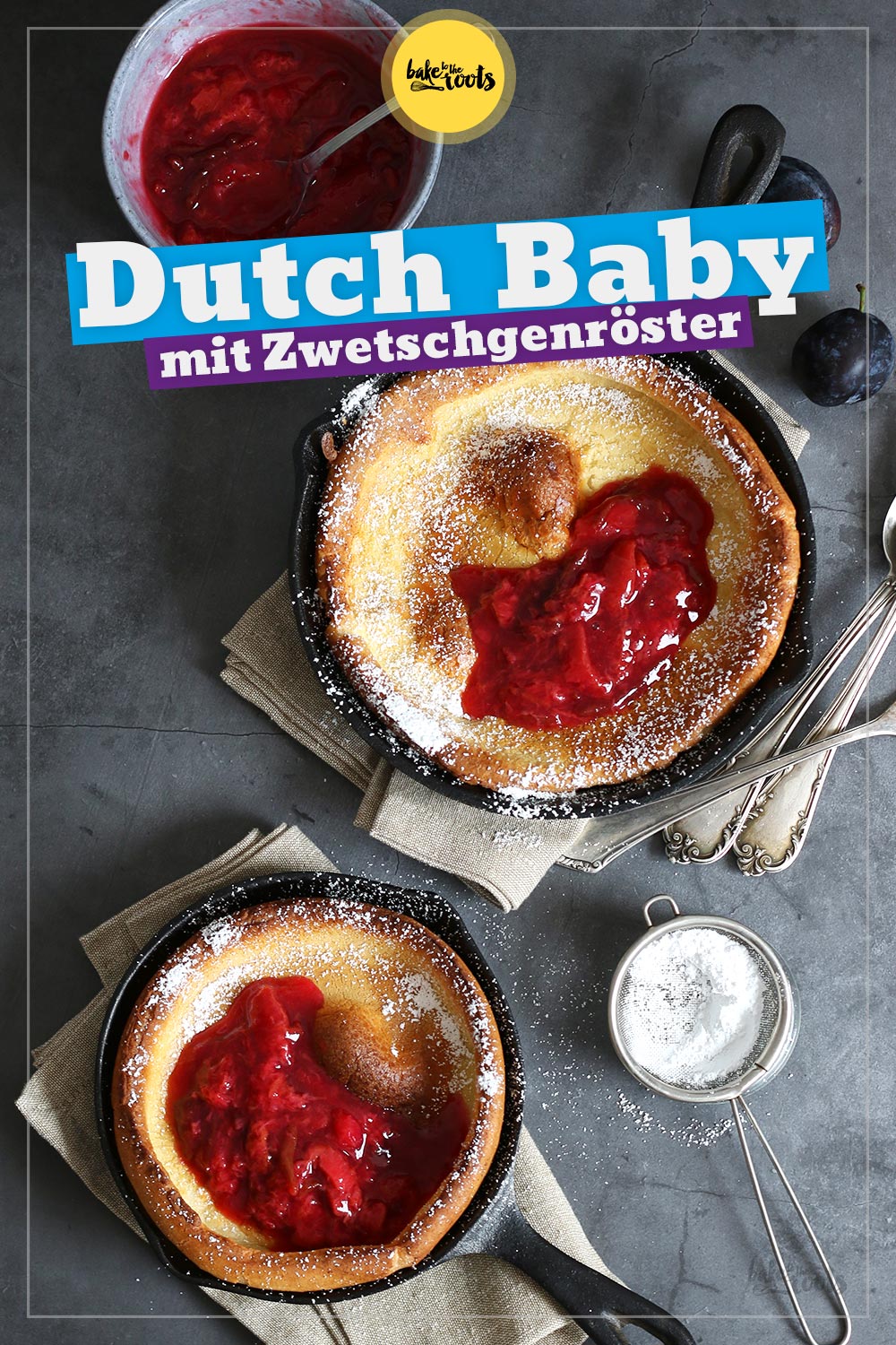 Dutch Baby mit Zwetschgenröster | Bake to the roots