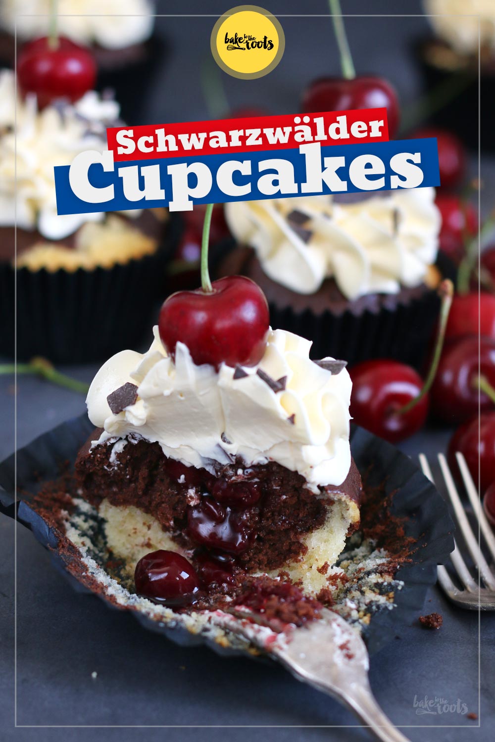Schwarzwälder Kirsch Cupcakes | Bake to the roots