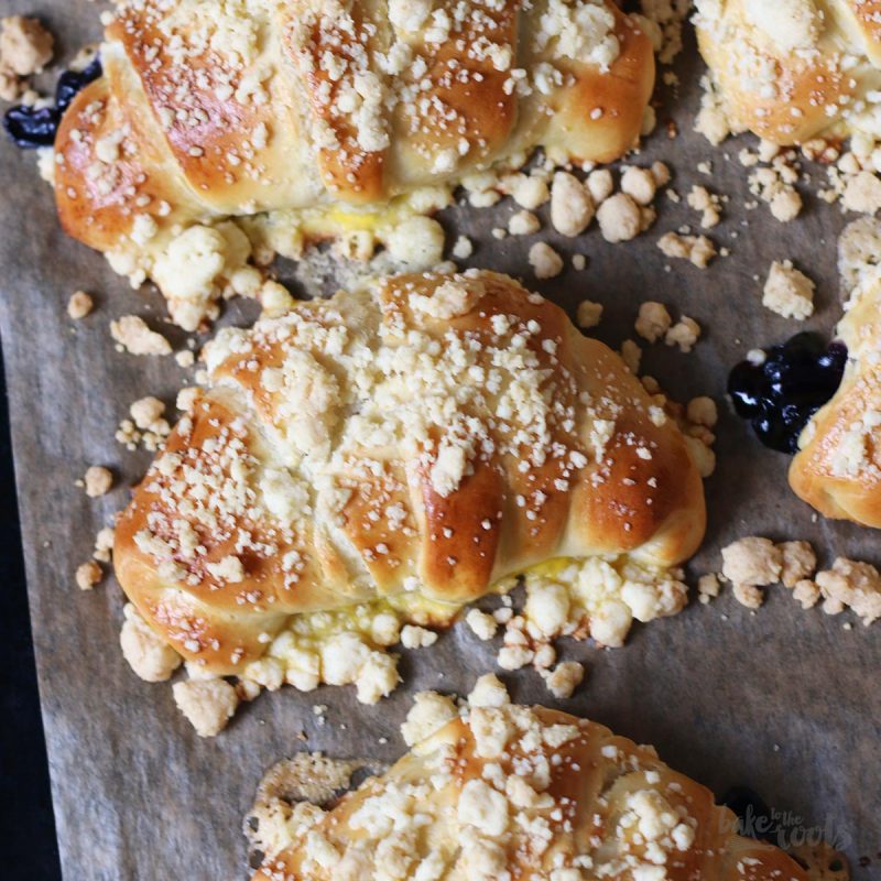 Potato Croissants with Blueberries &amp; Streusel Topping | Bake to the roots