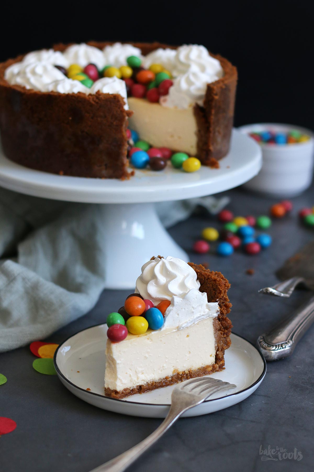 Mini Cheesecake mit M&M's | Bake to the roots