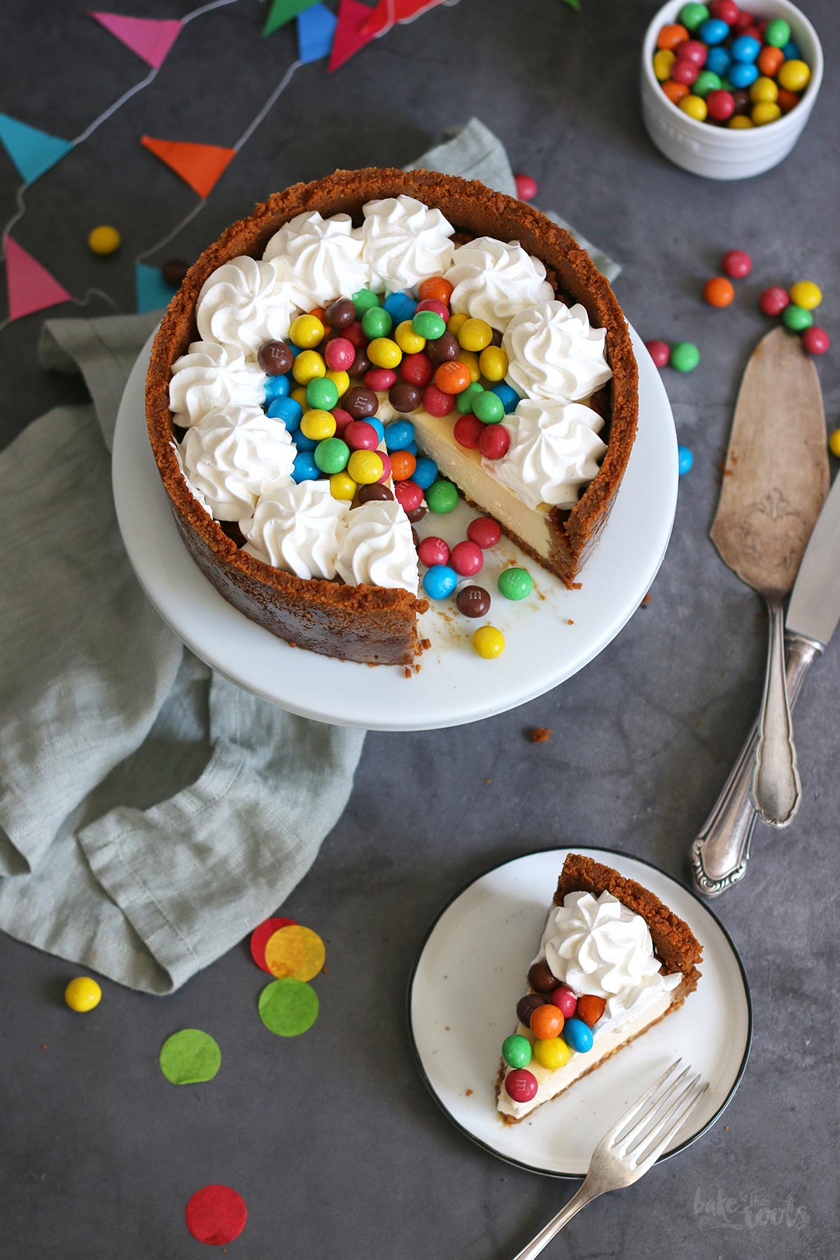 Mini Cheesecake mit M&M's | Bake to the roots