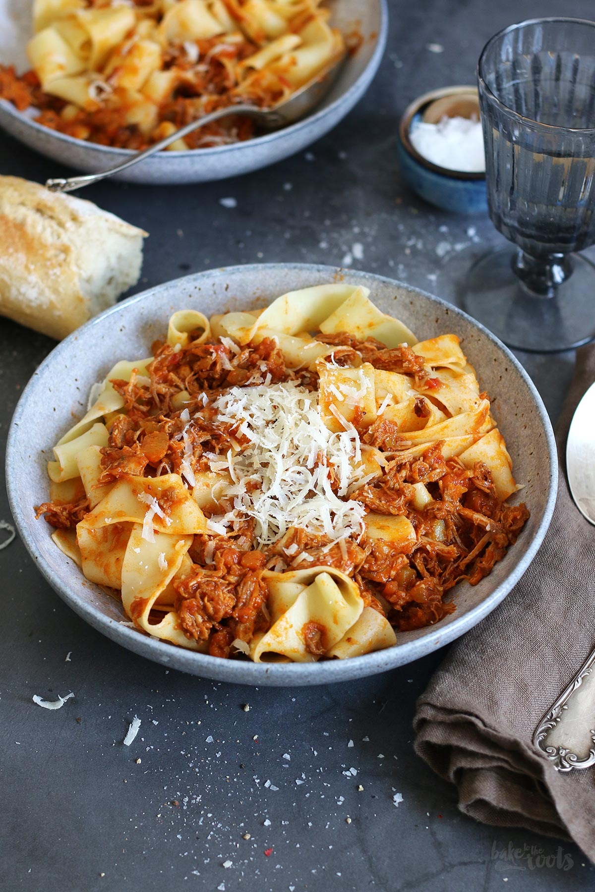 Slow Braised Beef Pasta | Bake to the roots