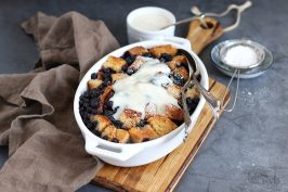 Bread Pudding with Blueberries | Bake to the roots