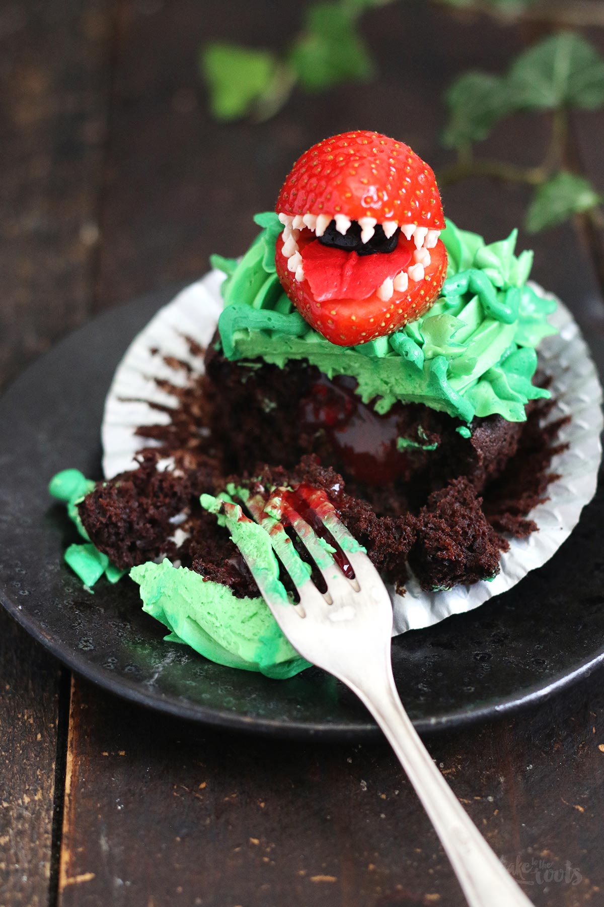Audrey II Cupcakes from Little Shop of Horrors | Bake to the roots