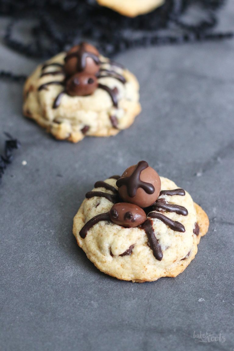 Spinnen Halloween Chocolate Chip Cookies | Bake to the roots
