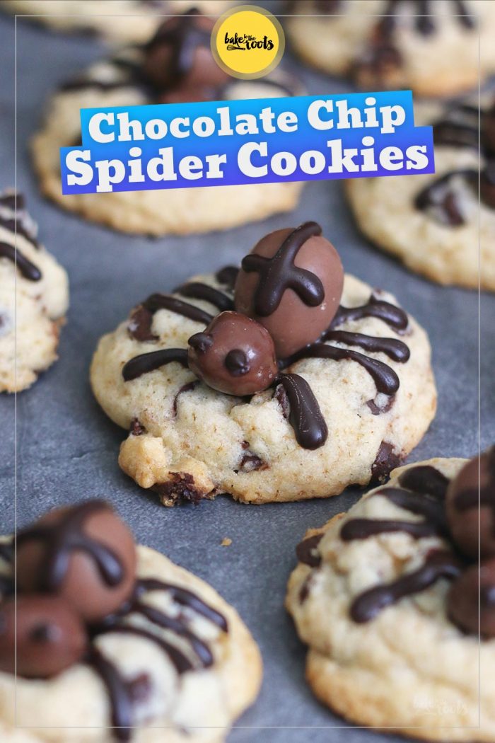 Spinnen Halloween Chocolate Chip Cookies | Bake to the roots
