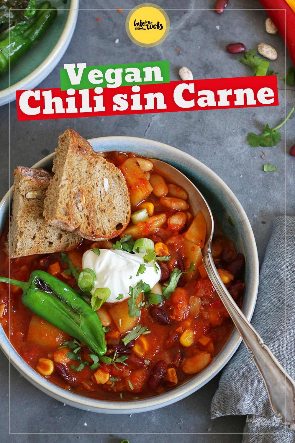 Vegan Chili Sin Carne | Bake to the roots