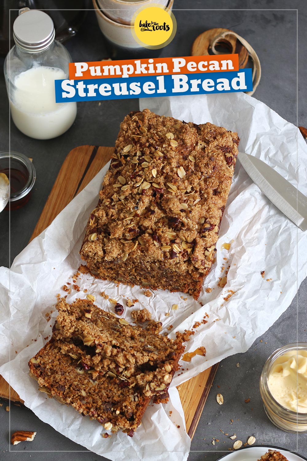 Pumpkin Pecan Bread with Whipped Maple Butter | Bake to the roots